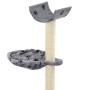 Rascador para gatos con poste de sisal 105 cm huellas gris de , Mobiliario para gatos - Ref: Foro24-170624, Precio: 36,38 €, ...