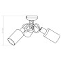 Lámpara de techo pantallas cerámica cono blanco 3 bombillas E14 de , Apliques de techo - Ref: Foro24-289229, Precio: 34,70 €,...
