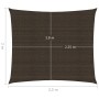 Toldo de vela HDPE marrón 160 g/m² 2x2,5 m de , Sombrillas - Ref: Foro24-311776, Precio: 22,16 €, Descuento: %