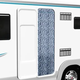 Cortina mosquitera azul y blanco chenilla 56x200 cm de , Mosquiteras para ventanas - Ref: Foro24-315126, Precio: 36,71 €, Des...