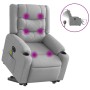 Sillón de masaje eléctrico reclinable elevable tela gris claro en Sillones | Comprar online en Foru.es