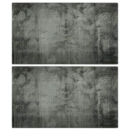Tablas de cortar 2 uds con diseño de hormigóno vidrio templado de , Tablas de cortar - Ref: Foro24-322291, Precio: 20,19 €, D...