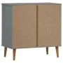 Mesita de noche MOLDE madera maciza de pino gris 80x40x80 cm de , Cajoneras - Ref: Foro24-350506, Precio: 149,87 €, Descuento: %