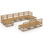 Juego de muebles de jardín 10 piezas madera maciza de pino de , Conjuntos de jardín - Ref: Foro24-3076097, Precio: 651,91 €, ...