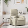 Sillón reclinable de cuero sintético crema de , Sillones - Ref: Foro24-373435, Precio: 238,44 €, Descuento: %