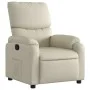 Sillón reclinable de cuero sintético crema de , Sillones - Ref: Foro24-373435, Precio: 234,05 €, Descuento: %
