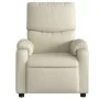 Sillón reclinable de cuero sintético crema de , Sillones - Ref: Foro24-373435, Precio: 234,05 €, Descuento: %