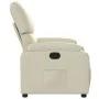 Sillón reclinable de cuero sintético crema de , Sillones - Ref: Foro24-373435, Precio: 234,05 €, Descuento: %