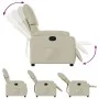 Sillón reclinable de cuero sintético crema de , Sillones - Ref: Foro24-373435, Precio: 234,05 €, Descuento: %
