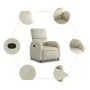 Sillón reclinable de cuero sintético crema de , Sillones - Ref: Foro24-373435, Precio: 234,05 €, Descuento: %