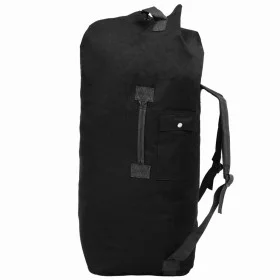 Bolso de lona estilo militar 85 L negro de vidaXL, Bolsas de deporte - Ref: Foro24-91387, Precio: 33,43 €, Descuento: %