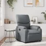 Sillón reclinable de cuero sintético gris de , Sillones - Ref: Foro24-373437, Precio: 248,40 €, Descuento: %