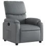 Sillón reclinable de cuero sintético gris de , Sillones - Ref: Foro24-373437, Precio: 248,40 €, Descuento: %