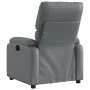 Sillón reclinable de cuero sintético gris de , Sillones - Ref: Foro24-373437, Precio: 248,40 €, Descuento: %