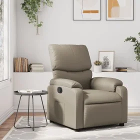 Sillón reclinable de cuero sintético color capuchino de , Sillones - Ref: Foro24-373440, Precio: 249,54 €, Descuento: %