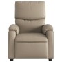 Sillón reclinable de cuero sintético color capuchino de , Sillones - Ref: Foro24-373440, Precio: 254,23 €, Descuento: %