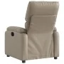 Sillón reclinable de cuero sintético color capuchino de , Sillones - Ref: Foro24-373440, Precio: 249,54 €, Descuento: %
