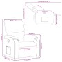 Sillón reclinable de cuero sintético color capuchino de , Sillones - Ref: Foro24-373440, Precio: 254,23 €, Descuento: %
