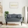 Banco con cojines terciopelo gris oscuro 120,5x65x75 cm de , Bancos - Ref: Foro24-372141, Precio: 202,18 €, Descuento: %