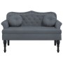Banco con cojines terciopelo gris oscuro 120,5x65x75 cm de , Bancos - Ref: Foro24-372141, Precio: 206,14 €, Descuento: %