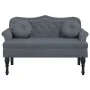 Banco con cojines terciopelo gris oscuro 120,5x65x75 cm de , Bancos - Ref: Foro24-372141, Precio: 202,18 €, Descuento: %