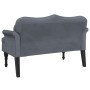 Banco con cojines terciopelo gris oscuro 120,5x65x75 cm de , Bancos - Ref: Foro24-372141, Precio: 206,14 €, Descuento: %