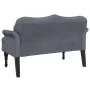 Banco con cojines terciopelo gris oscuro 120,5x65x75 cm de , Bancos - Ref: Foro24-372141, Precio: 202,18 €, Descuento: %