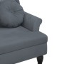Banco con cojines terciopelo gris oscuro 120,5x65x75 cm de , Bancos - Ref: Foro24-372141, Precio: 206,14 €, Descuento: %