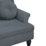 Banco con cojines terciopelo gris oscuro 120,5x65x75 cm de , Bancos - Ref: Foro24-372141, Precio: 202,18 €, Descuento: %