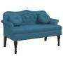 Banco con cojines terciopelo azul 120,5x65x75 cm de , Bancos - Ref: Foro24-372148, Precio: 195,06 €, Descuento: %