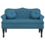 Banco con cojines terciopelo azul 120,5x65x75 cm de , Bancos - Ref: Foro24-372148, Precio: 193,64 €, Descuento: %