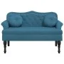 Banco con cojines terciopelo azul 120,5x65x75 cm de , Bancos - Ref: Foro24-372148, Precio: 195,06 €, Descuento: %