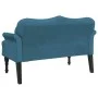 Banco con cojines terciopelo azul 120,5x65x75 cm de , Bancos - Ref: Foro24-372148, Precio: 195,06 €, Descuento: %