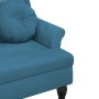 Banco con cojines terciopelo azul 120,5x65x75 cm de , Bancos - Ref: Foro24-372148, Precio: 193,64 €, Descuento: %