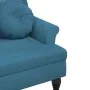 Banco con cojines terciopelo azul 120,5x65x75 cm de , Bancos - Ref: Foro24-372148, Precio: 195,06 €, Descuento: %