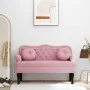 Banco con cojines terciopelo rosa 120,5x65x75 cm de , Bancos - Ref: Foro24-372143, Precio: 227,99 €, Descuento: %