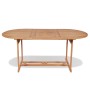 Mesa de jardín de madera de teca maciza 180x90x75 cm de vidaXL, Mesas de jardín - Ref: Foro24-43030, Precio: 276,50 €, Descue...