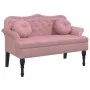 Banco con cojines terciopelo rosa 120,5x65x75 cm de , Bancos - Ref: Foro24-372143, Precio: 227,99 €, Descuento: %