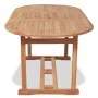 Mesa de jardín de madera de teca maciza 180x90x75 cm de vidaXL, Mesas de jardín - Ref: Foro24-43030, Precio: 271,34 €, Descue...