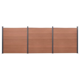 Juego de paneles de valla WPC marrón 526x186 cm de , Paneles de vallas - Ref: Foro24-3211828, Precio: 786,61 €, Descuento: %