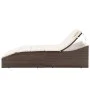 Tumbona con cojín ratán sintético marrón de vidaXL, Tumbonas - Ref: Foro24-44135, Precio: 226,98 €, Descuento: %