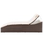 Tumbona con cojín ratán sintético marrón de vidaXL, Tumbonas - Ref: Foro24-44135, Precio: 218,31 €, Descuento: %