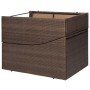 Tumbona con cojín ratán sintético marrón de vidaXL, Tumbonas - Ref: Foro24-44135, Precio: 218,31 €, Descuento: %