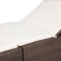 Tumbona con cojín ratán sintético marrón de vidaXL, Tumbonas - Ref: Foro24-44135, Precio: 218,31 €, Descuento: %