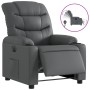 Sillón reclinable eléctrico de cuero sintético gris en Sillones | Comprar online en Foru.es