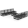 Juego de muebles de jardín 8 piezas negro madera maciza de pino de , Conjuntos de jardín - Ref: Foro24-3075353, Precio: 519,3...