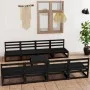 Juego de muebles de jardín 9 piezas negro madera madera pino de , Conjuntos de jardín - Ref: Foro24-3075358, Precio: 591,22 €...