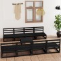 Juego de muebles de jardín 9 piezas negro madera madera pino de , Conjuntos de jardín - Ref: Foro24-3075358, Precio: 599,57 €...