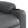 Sillón reclinable eléctrico de cuero sintético gris en Sillones | Comprar online en Foru.es