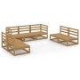 Muebles de jardín 7 piezas marrón miel madera maciza de pino de , Conjuntos de jardín - Ref: Foro24-3075422, Precio: 459,75 €...